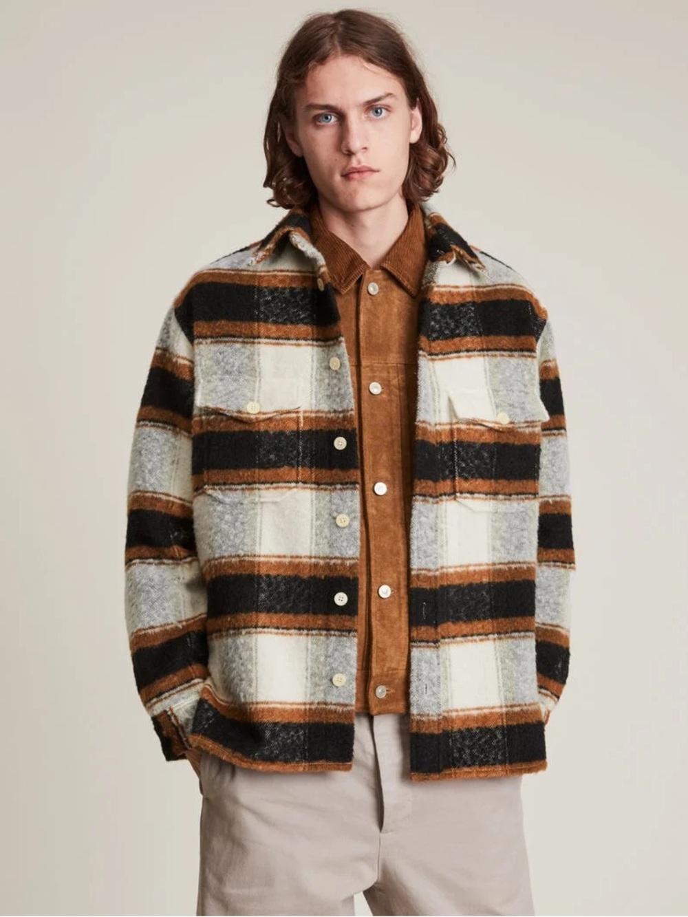 AllSaints Rayado shirt Flannel Like New